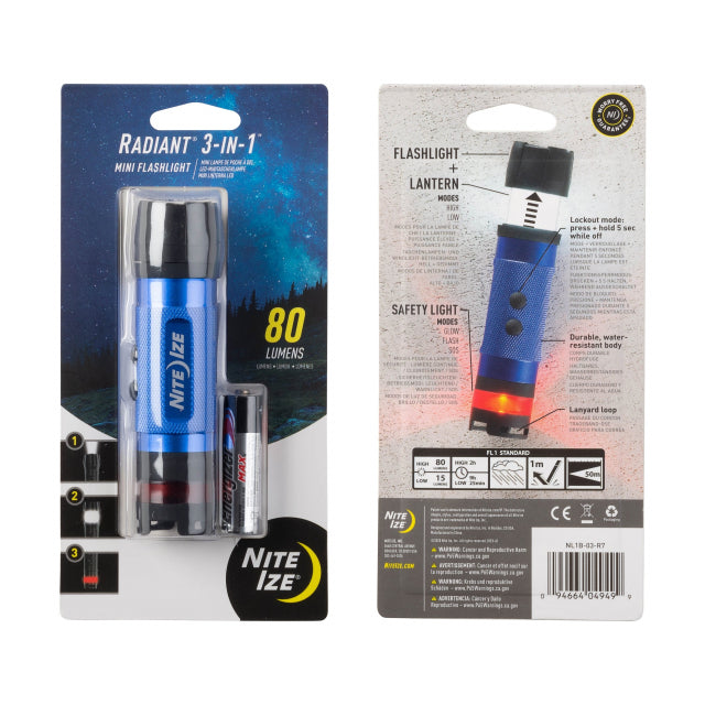 Radiant 3-in-1 Mini Flashlight