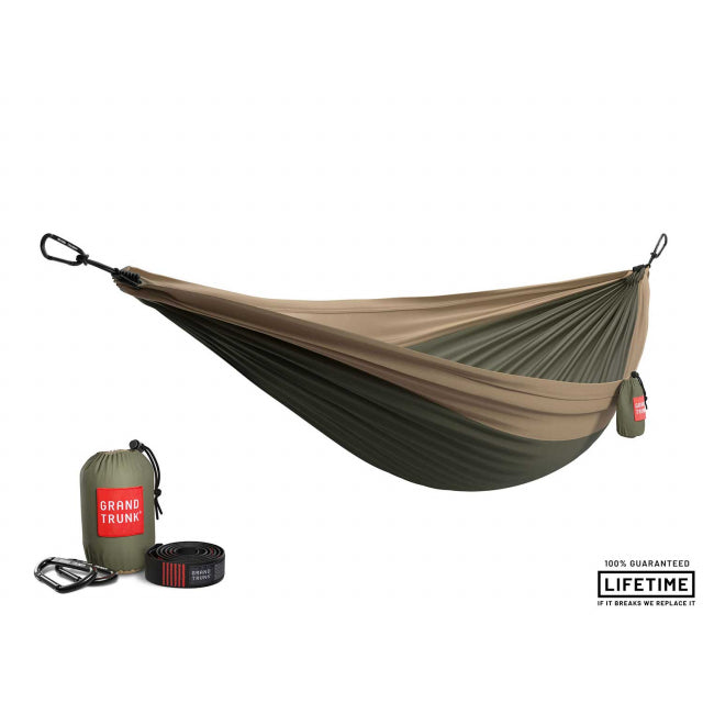 Double Deluxe Parachute Nylon Hammock w/Straps