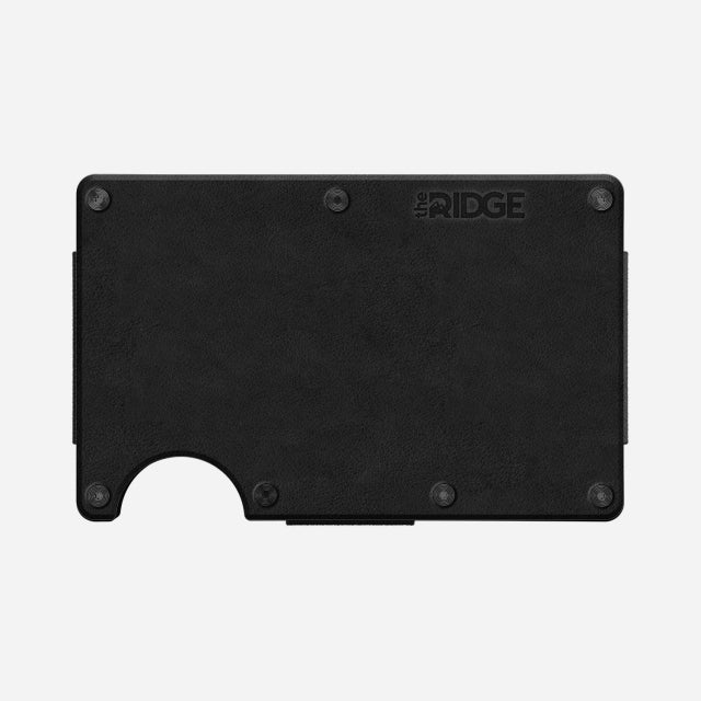 Wallet - Midnight Black Leather: Cash Strap