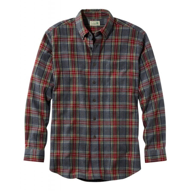 Long Sleeve Scotch Plaid Flannel Shirt Men's Regular