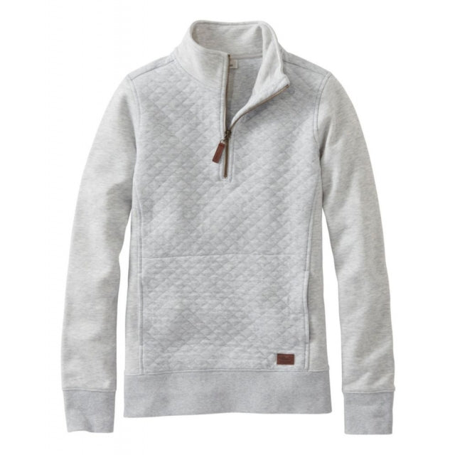 Quilted Sweatshirt 1/4 Zip Pullover Long Sleeve Women's Regular