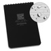 Weatherproof Top Spiral Notebook, 4" x 6", Black Cover, Universal Pattern (No. 746)