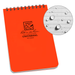 Weatherproof Top Spiral Notebook, 4" x 6", Orange Cover, Universal Pattern (No.OR46)
