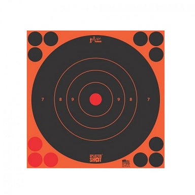 Pro-Shot 12BORNGE5PK SplatterShot Peel & Stick Self-Adhesive Orange/Black Bullseye 12  5 Pack