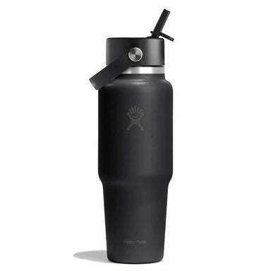 32 oz Wide Flex Straw Travel Bottle - Black