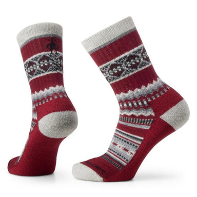 Unisex  Everyday Cozy Snowed In Sweater Crew Socks Tibetan Red