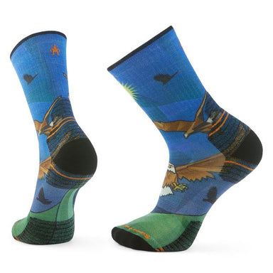 Unisex  Hike Eagle Print Crew Socks