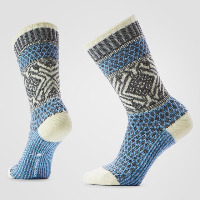 Unisex Everyday Cozy Popcorn Snowflake Pattern Crew Socks