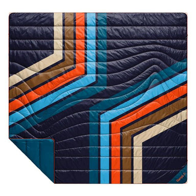 Original Puffy 2 Person Blanket - Midnight Retro Stripes