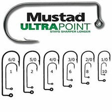 Mustad 32833NP-BN Ultra Point 90 Degree 2X Stron Jig Hooks - Size 8