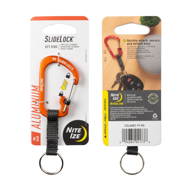SlideLock Key Ring Aluminum