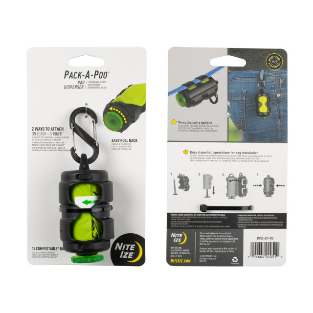 Pack-A-Poo Bag Dispenser + Refill Roll