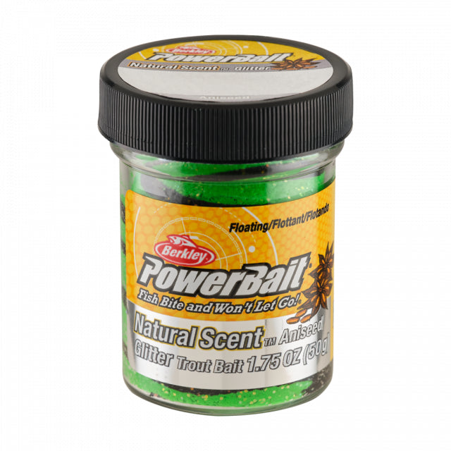 PowerBait Natural Glitter Trout Bait | Aniseed | Model #BGTABSGT2