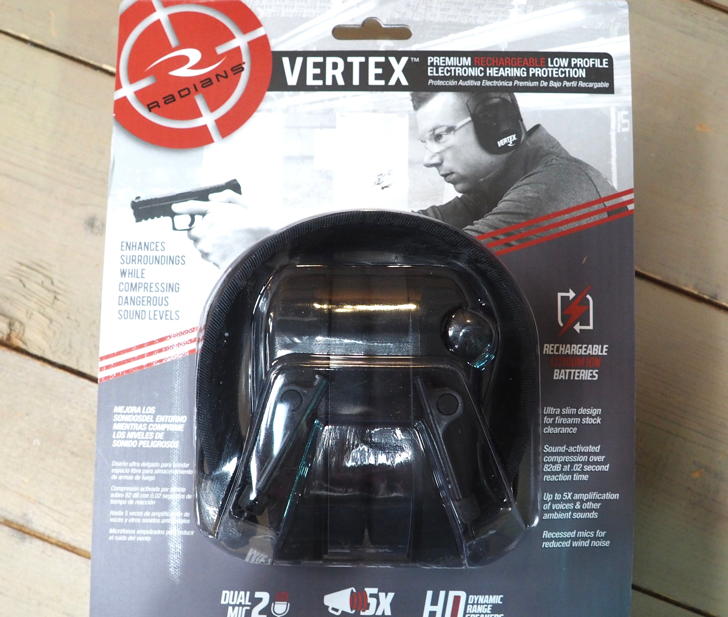 Vertex Premium Rechargeable Low Profile Electronic Hearing Protection