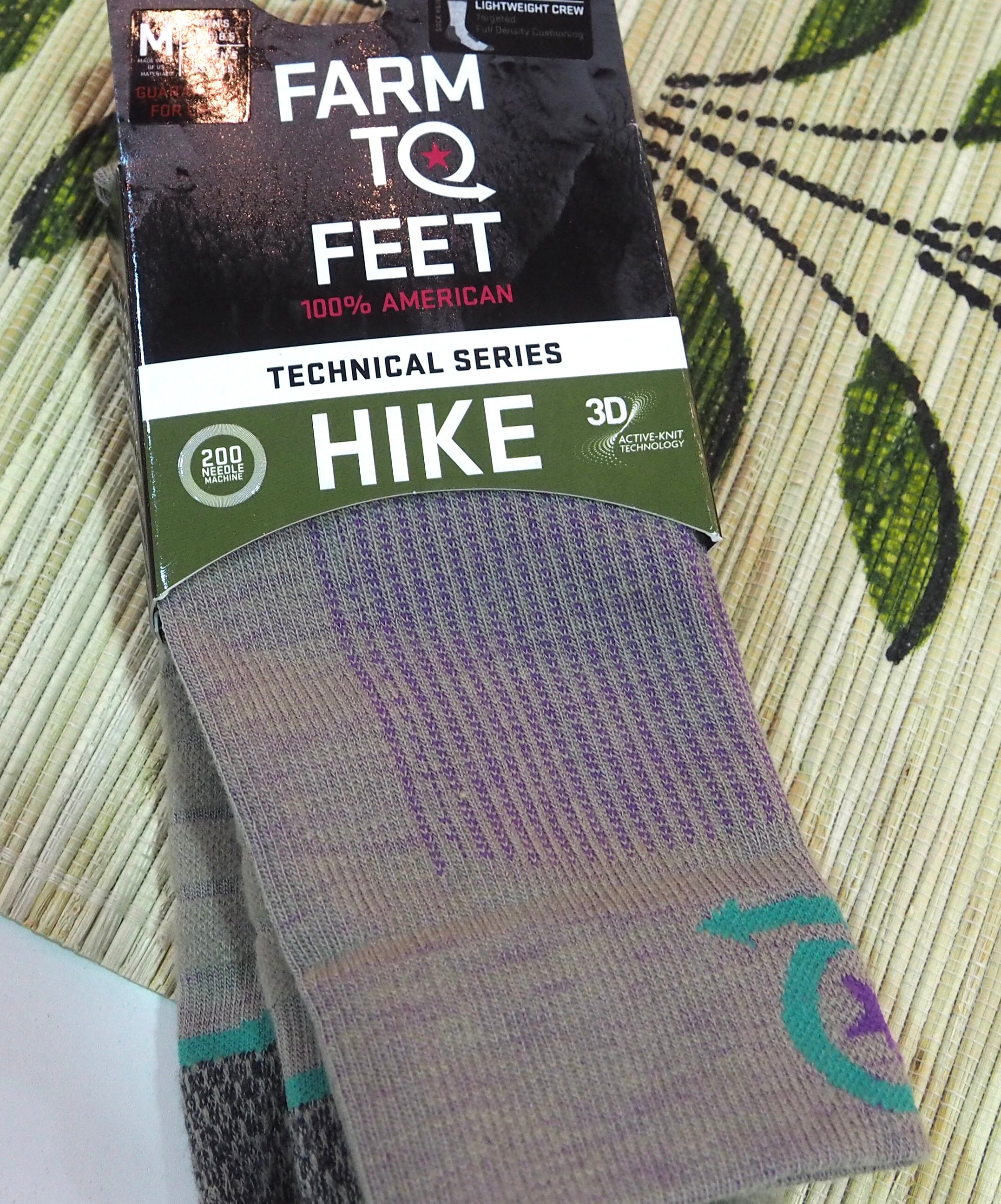 Farm to Feet Hike Crew Tan Sock